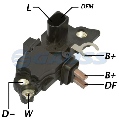 REGULADOR VOLTAJE ALT. VW GOL 1.9D SURAN 1.9D GAUSS GA225