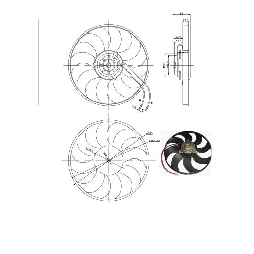 ELECTROVENTILADOR FIAT SIENA 1.7D 2001...2007 -INGERTO- DZM7123-DZBY1375 SURAN 1.9D   ZD168325