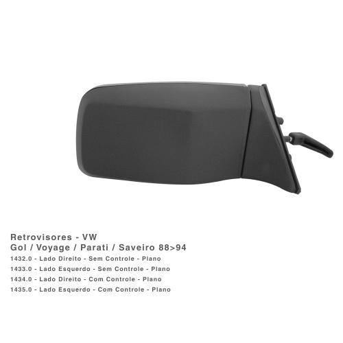 ESPEJO VW IZQ. GOL AMAZON PTI. 88...94 C/CONTROL  COFRAN 14350  RP353