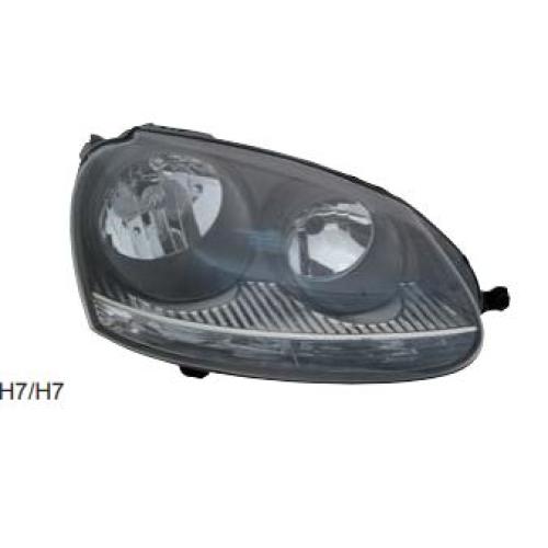 SEMIOPTICA VW IZQ. VENTO 2006...2010 (H7+H7) NEGRO