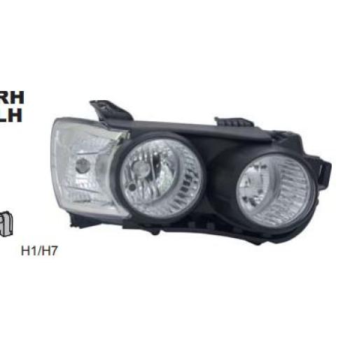 SEMIOPTICA CHEVROLET SONIC IZQ. ARO NEGRO (H1+H7)  96831061 =2012774159