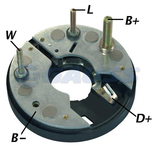 Plaqueta Rectificadora de Diodos para Alternador Volkswagen Gol 1000