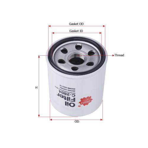 FILTRO ACEITE KIA PICANTO PRIDE 1.3 ASIA TOWER  20mm (1.5) SAKURA 2630035014-2630035004-2630002500
