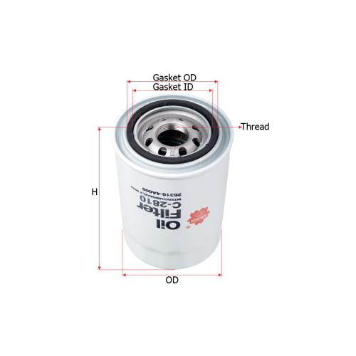 FILTRO ACEITE HYUNDAI H1 2.5D SAKURA   263104A000-263104A010