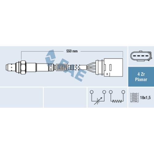 SONDA LAMBDA VW GOLF POLO VENTO BORA 550MM  06A906262R-N-F-BG 030906262M-H 0258006229-230-237-238-25