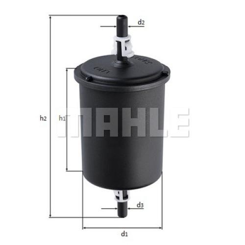 FILTRO NAFTA VW GOL 1.0 1.6 2005...2008 8V 16V GIV MAHLE