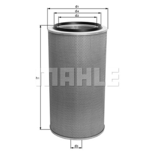 FILTRO AIRE VW 1600 KOMBI 87... (1 CARB.)  TUBO CIL . 111X52X227MM MAHLE Nº CORRECTO LX272