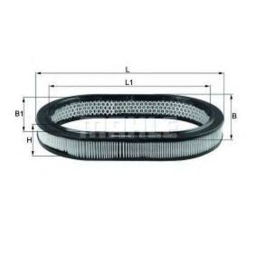 FILTRO AIRE FORD ESCORT 84... 1.3 1.6 NAFTA OVALADO MAHLE  327X210X47MM