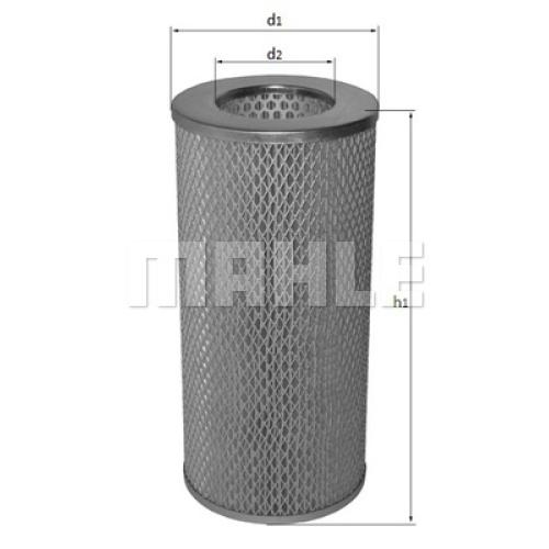 FILTRO AIRE FORD CARGO 1622 C/CUMMINS M. BENZ MAHLE TUBO CIL. 408X264X153MM