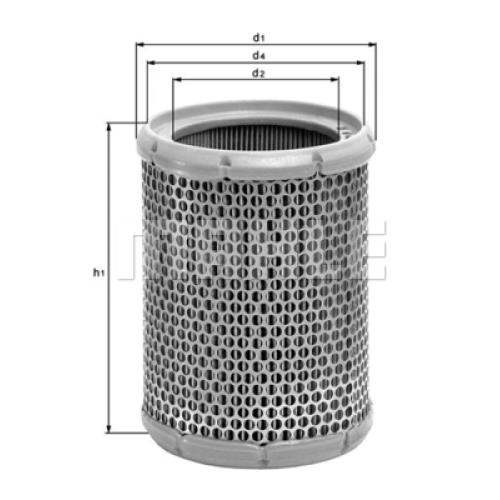 FILTRO AIRE PEUGEOT CITROEN 106 1.4 TU3M TU3JP MAHLE 165X130X91MM TUBO CIL.  1444A7