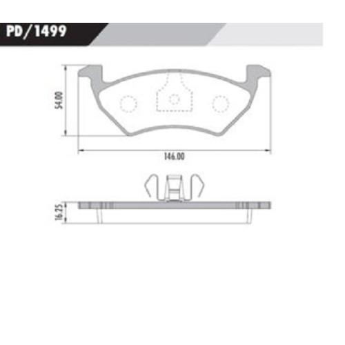 JGO. PASTILLAS FRENO VW UP 2014.... 147X54X16MM  LONAFLEX