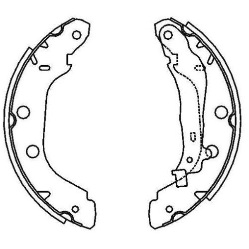 Juego de Patines de Freno Traseros para Sistema Bendix 229x42mm
