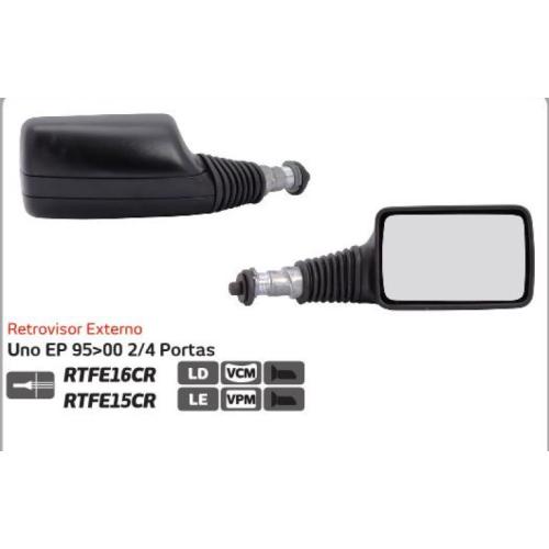 Espejo retrovisor exterior izquierdo con control manual y fuelle