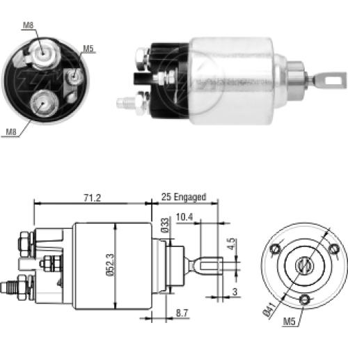 Automático de arranque para Peugeot 106, 205, 206, 306, compatible con sistema Bosch
