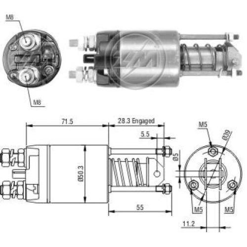 AUTOMATICO ARRANQUE FIAT 1.3D C/ARRANQUE MARELLI ZM =63600901 =85530330 =9938390